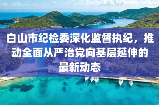 白山市紀(jì)檢委深化監(jiān)督執(zhí)紀(jì)，推動(dòng)全面從嚴(yán)治黨向基層延伸的最新動(dòng)態(tài)