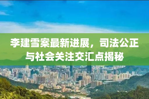 李建雪案最新進(jìn)展，司法公正與社會關(guān)注交匯點(diǎn)揭秘