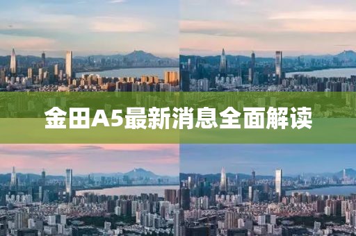 金田A5最新消息全面解讀