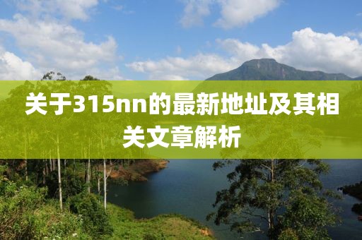 關(guān)于315nn的最新地址及其相關(guān)文章解析