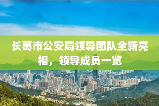 長葛市公安局領導團隊全新亮相，領導成員一覽