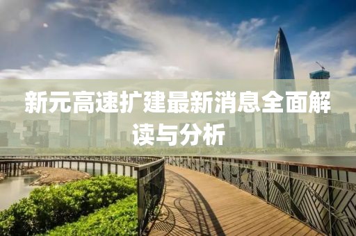新元高速擴建最新消息全面解讀與分析