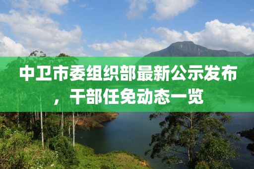 中衛(wèi)市委組織部最新公示發(fā)布，干部任免動態(tài)一覽
