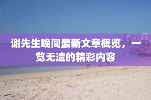 謝先生晚間最新文章概覽，一覽無遺的精彩內(nèi)容