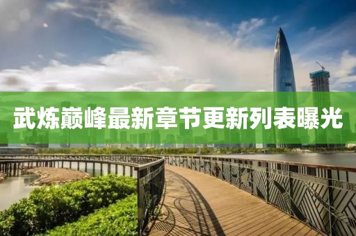 武煉巔峰最新章節(jié)更新列表曝光