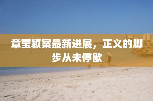 章瑩穎案最新進展，正義的腳步從未停歇