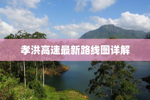孝洪高速最新路線圖詳解