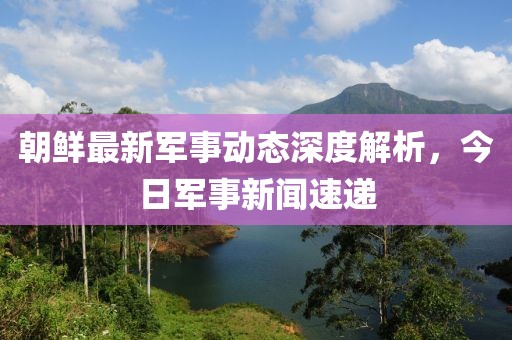 朝鮮最新軍事動(dòng)態(tài)深度解析，今日軍事新聞速遞