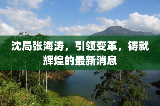 沈局張海濤，引領(lǐng)變革，鑄就輝煌的最新消息