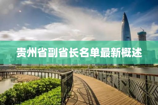 貴州省副省長名單最新概述