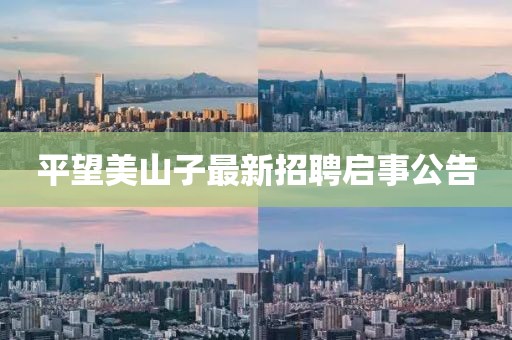 平望美山子最新招聘啟事公告