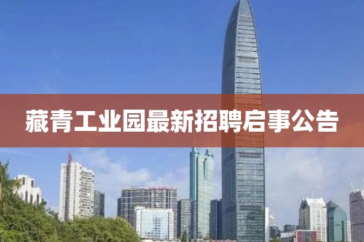 藏青工業(yè)園最新招聘啟事公告
