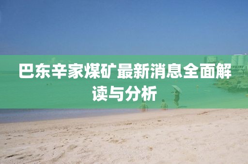 巴東辛家煤礦最新消息全面解讀與分析