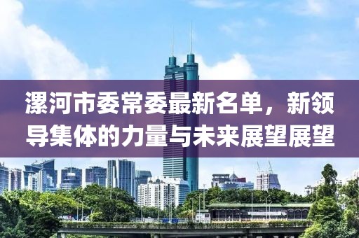 漯河市委常委最新名單，新領(lǐng)導集體的力量與未來展望展望