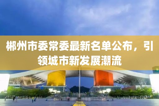 郴州市委常委最新名單公布，引領(lǐng)城市新發(fā)展潮流