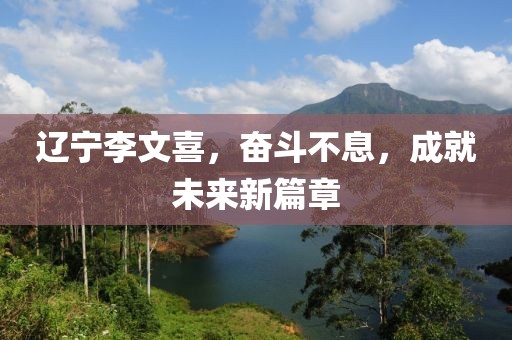 遼寧李文喜，奮斗不息，成就未來新篇章