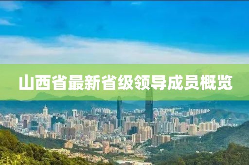 山西省最新省級領導成員概覽