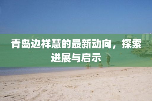 青島邊祥慧的最新動(dòng)向，探索進(jìn)展與啟示