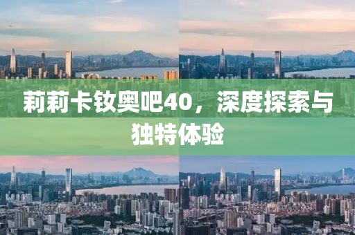莉莉卡釹奧吧40，深度探索與獨(dú)特體驗(yàn)