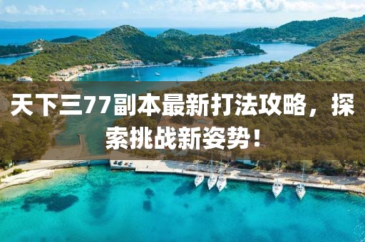 天下三77副本最新打法攻略，探索挑戰(zhàn)新姿勢！