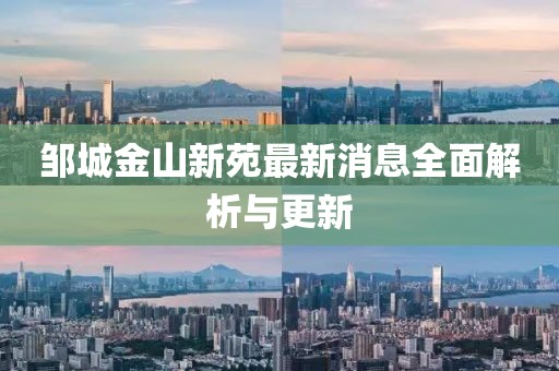 鄒城金山新苑最新消息全面解析與更新
