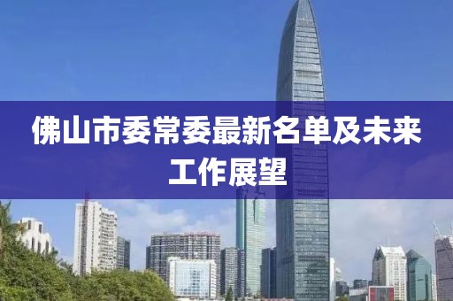 佛山市委常委最新名單及未來工作展望