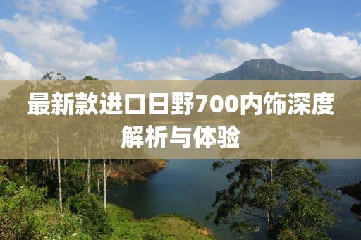 最新款進口日野700內(nèi)飾深度解析與體驗