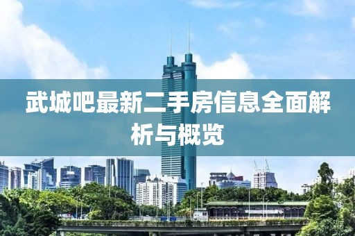武城吧最新二手房信息全面解析與概覽