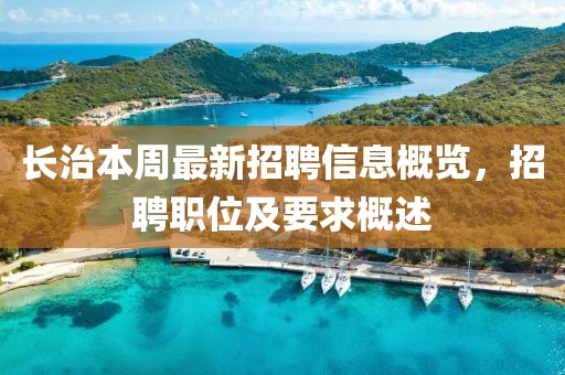 長治本周最新招聘信息概覽，招聘職位及要求概述