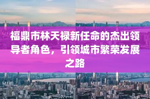 福鼎市林天祿新任命的杰出領(lǐng)導(dǎo)者角色，引領(lǐng)城市繁榮發(fā)展之路