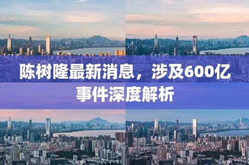 陳樹(shù)隆最新消息，涉及600億事件深度解析