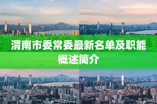 渭南市委常委最新名單及職能概述簡介