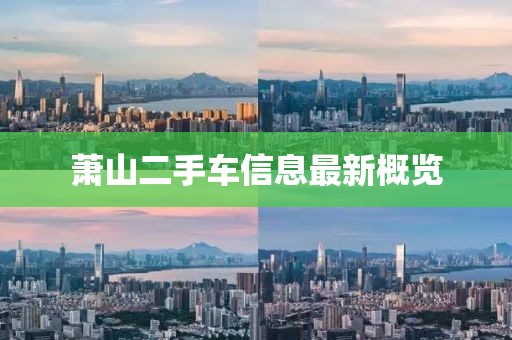 蕭山二手車信息最新概覽