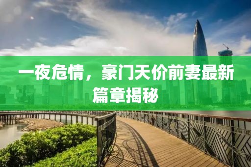 一夜危情，豪門天價前妻最新篇章揭秘