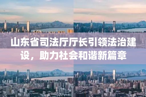 山東省司法廳廳長引領法治建設，助力社會和諧新篇章