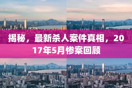揭秘，最新殺人案件真相，2017年5月慘案回顧