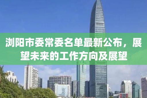瀏陽市委常委名單最新公布，展望未來的工作方向及展望