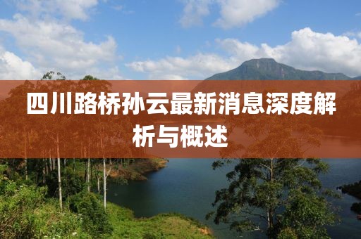 四川路橋?qū)O云最新消息深度解析與概述
