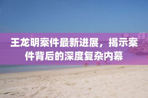 王龍明案件最新進展，揭示案件背后的深度復雜內(nèi)幕