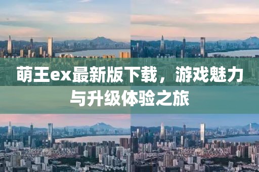 萌王ex最新版下載，游戲魅力與升級體驗之旅