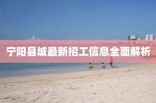 寧陽縣城最新招工信息全面解析