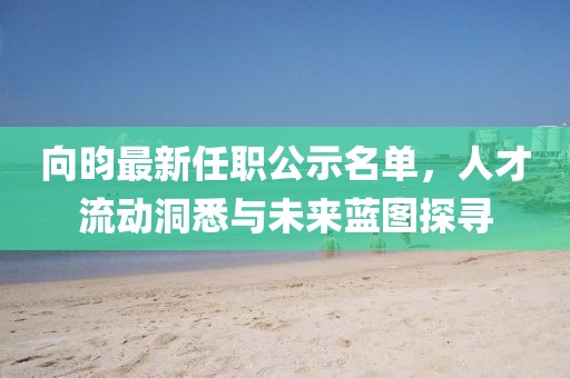 向昀最新任職公示名單，人才流動(dòng)洞悉與未來藍(lán)圖探尋