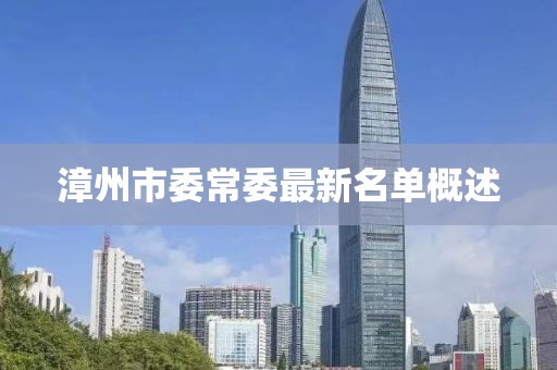 漳州市委常委最新名單概述
