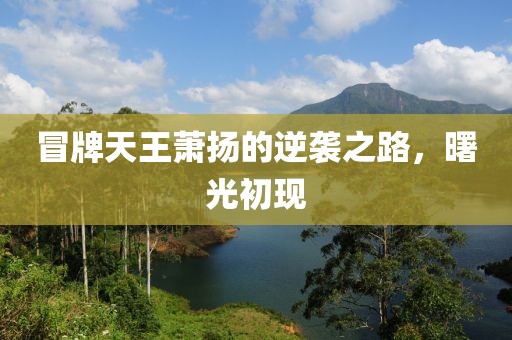 冒牌天王蕭揚的逆襲之路，曙光初現(xiàn)