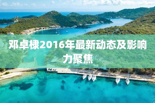 鄧卓棣2016年最新動態(tài)及影響力聚焦