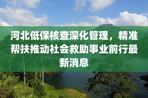 河北低保核查深化管理，精準(zhǔn)幫扶推動(dòng)社會(huì)救助事業(yè)前行最新消息