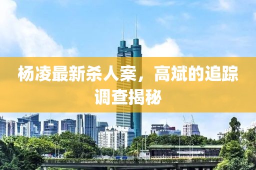 楊凌最新殺人案，高斌的追蹤調(diào)查揭秘