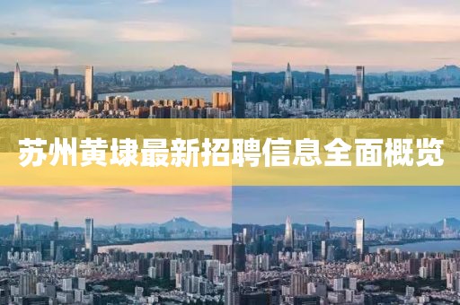 蘇州黃埭最新招聘信息全面概覽