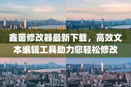 鑫茵修改器最新下載，高效文本編輯工具助力您輕松修改