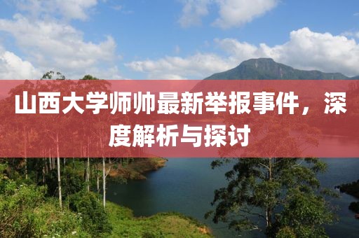 山西大學(xué)師帥最新舉報(bào)事件，深度解析與探討